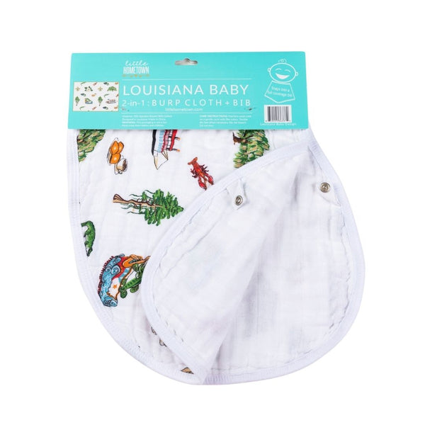  Baby Burp Cloth & Bib Combo: Louisiana Baby by Little Hometown Little Hometown 
