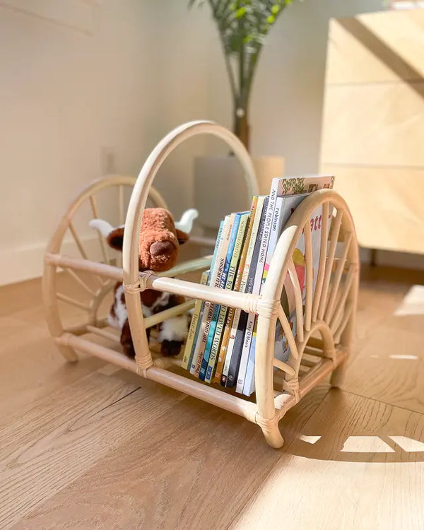 Sunshine Rattan Book Rack | Kid's Room Furniture | Storage & Organization | The Baby Penguin