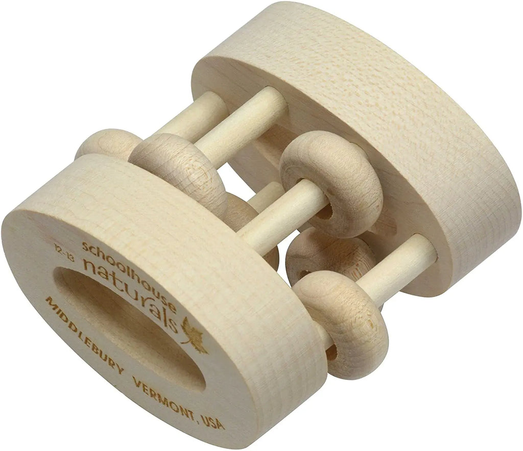 Unfinished Oval Bead Rattle | Natural | Made in the USA