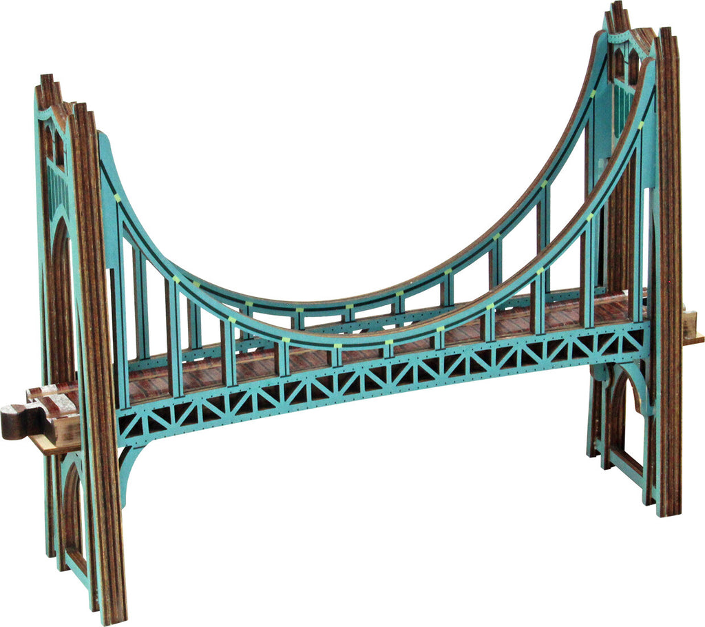St. Johns Bridge Train Set | Wooden Suspension Bridge | USA - The Baby Penguin