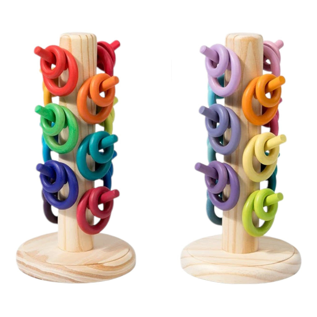 12 Dowels Sorting Helper Tree with 24 Building Rings Set |  | The Baby Penguin