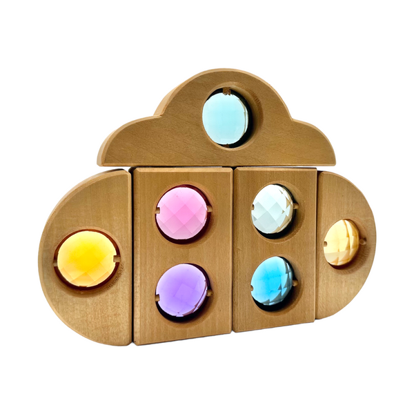 12 Pcs Rainbow Fairytale Window Blocks with Storage Tray |  | The Baby Penguin