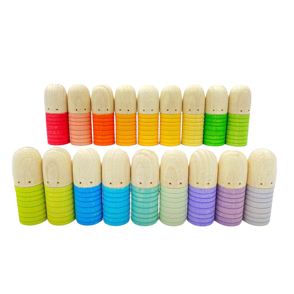 18 Pcs STAINED Wooden Brots Set |  | The Baby Penguin