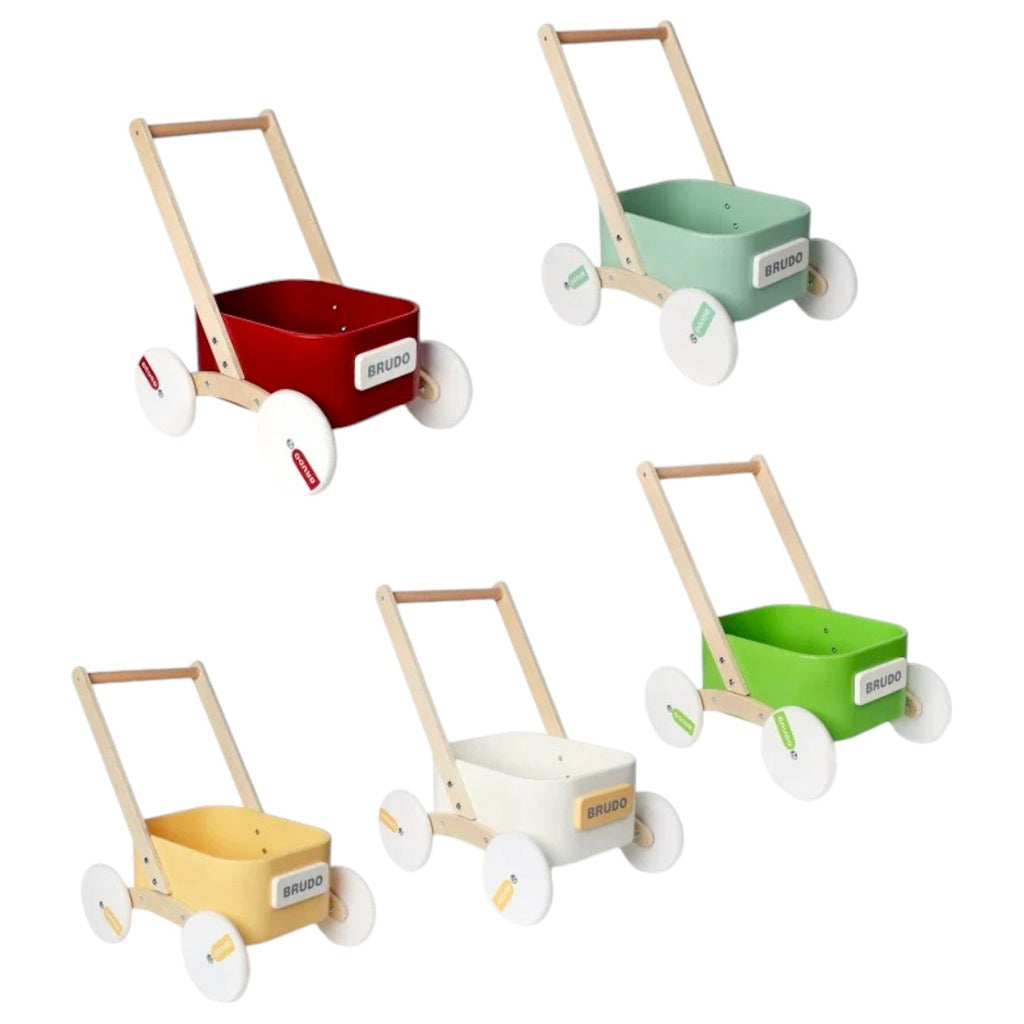 2-in-1 Wooden Toddler Learning Walker with Toy Storage Bin |  | The Baby Penguin
