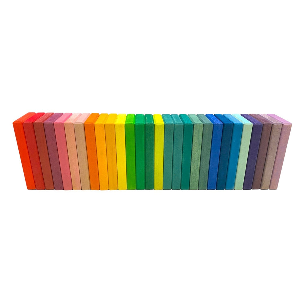 28 Pcs STAINED Wooden Rainbow Building Slats |  | The Baby Penguin