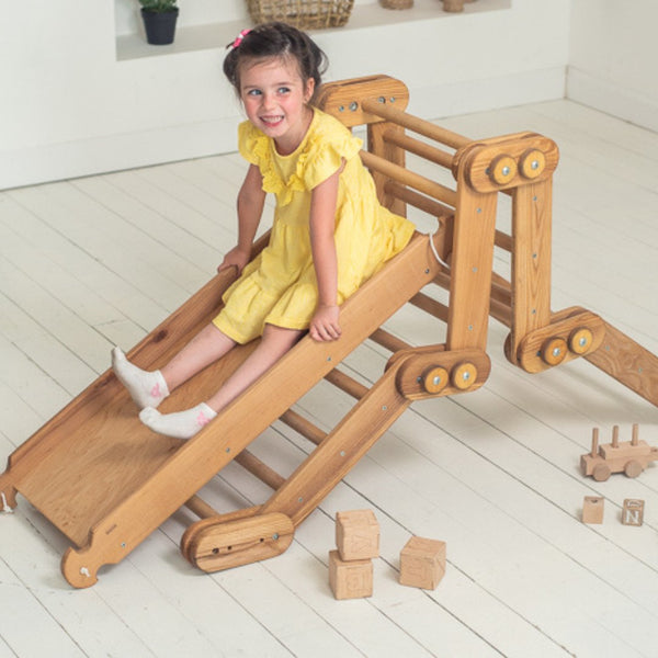 2in1 Montessori Climbing Set: Snake Ladder + Slide Board/Climbing Ramp |  | The Baby Penguin