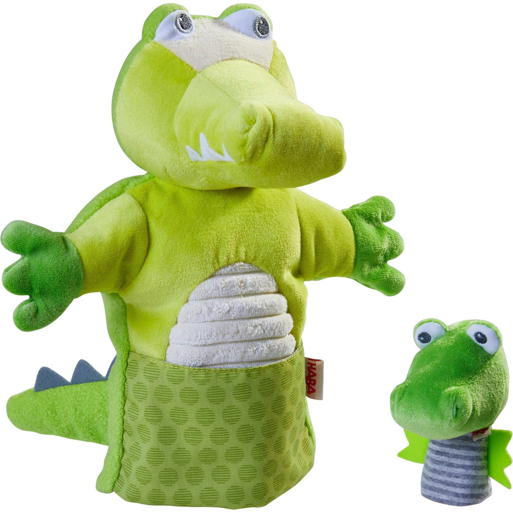 Glove Puppet Crocodile With Baby Hatchling Finger Puppet | Puppets & Theater | The Baby Penguin