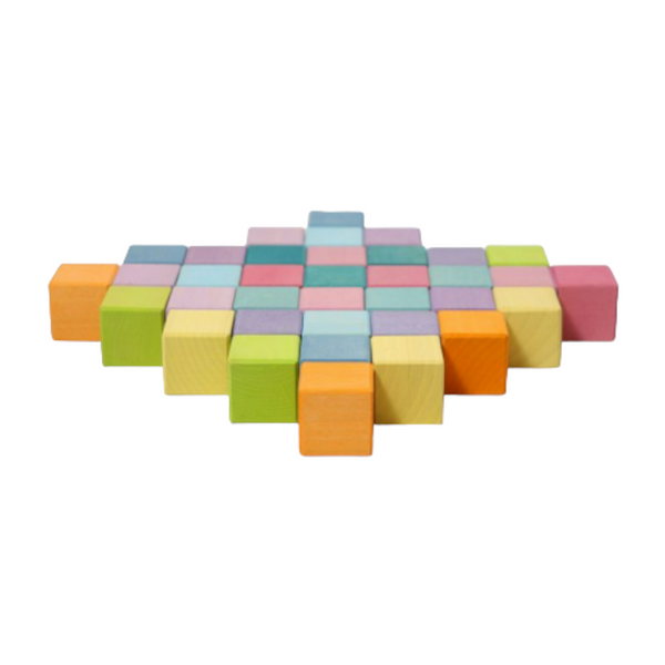36 Pcs STAINED Rainbow Mosaic Building Blocks in Pastel/Macaron Colors |  | The Baby Penguin
