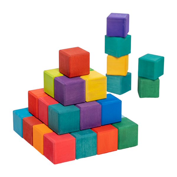 36 Pcs STAINED Rainbow Mosaic Building Blocks in Primary Colors |  | The Baby Penguin
