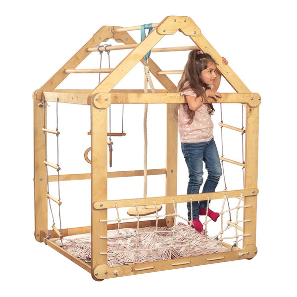 3in1 Wooden Playhouse with Swings and Seesaw | Playhouses | The Baby Penguin