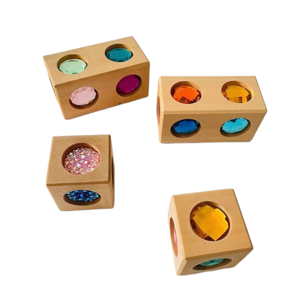 4 Pcs Cube and Cuboid Gemmed Stacking Blocks Set |  | The Baby Penguin