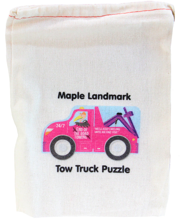 Tow Truck Jigsaw Puzzle | Sustainable Toy | Made in the USA - The Baby Penguin
