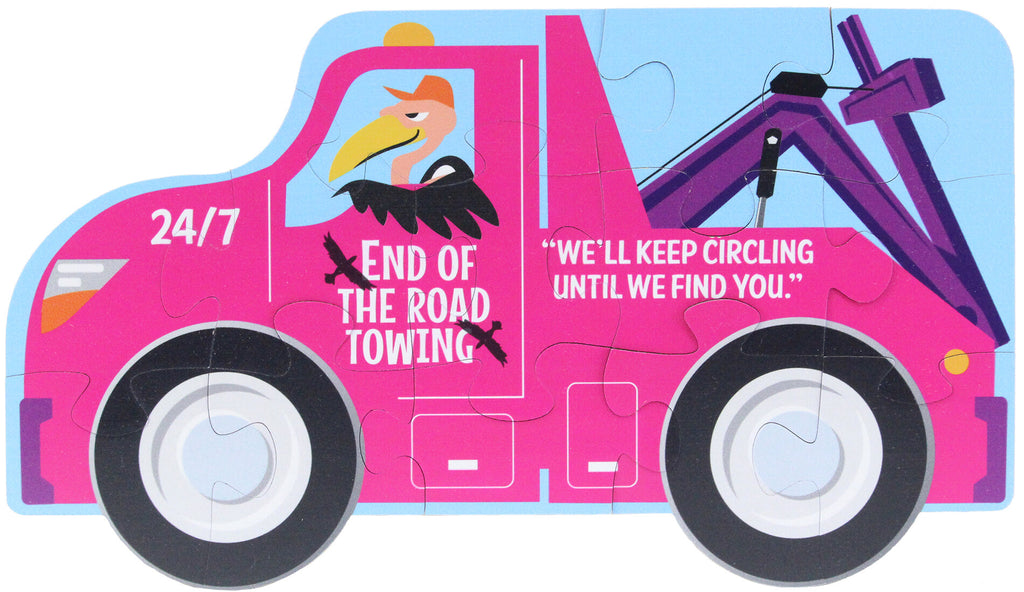 Tow Truck Jigsaw Puzzle | Sustainable Toy | Made in the USA - The Baby Penguin