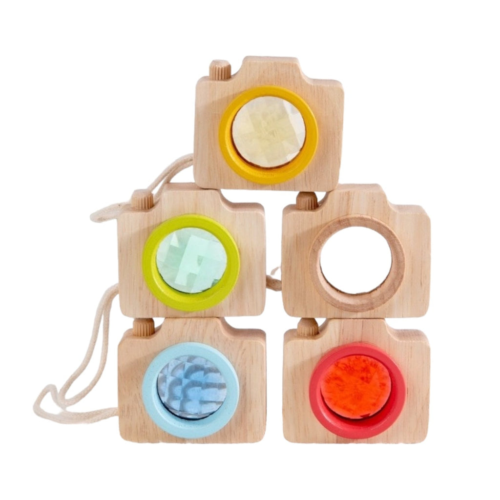 5 Pcs Mini Gemmed Wooden Camera Kaleidoscope |  | The Baby Penguin