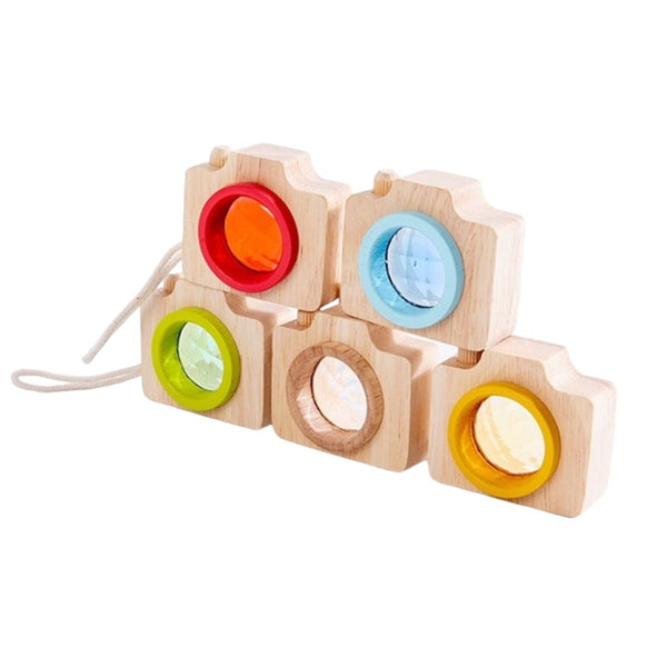 5 Pcs Mini Gemmed Wooden Camera Kaleidoscope |  | The Baby Penguin