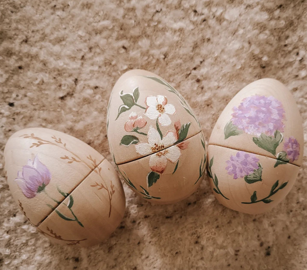 6 Pcs Magnetic Natural Wooden Eggs |  | The Baby Penguin