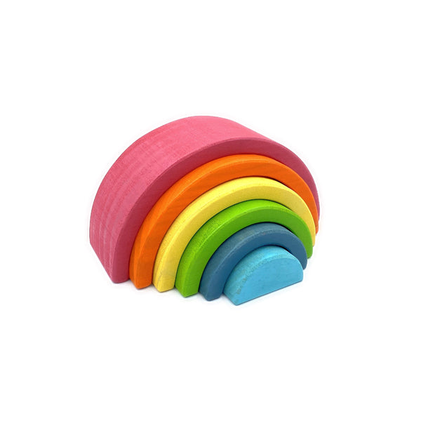 6 Pcs Small Rainbow Stacking Blocks in Pastel/Macaron Colors | toys | The Baby Penguin