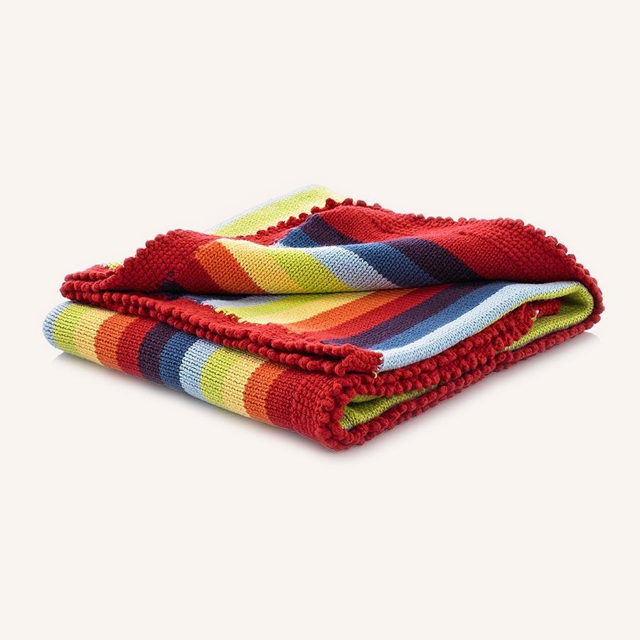 Rainbow Stripey Baby Blanket |  | The Baby Penguin