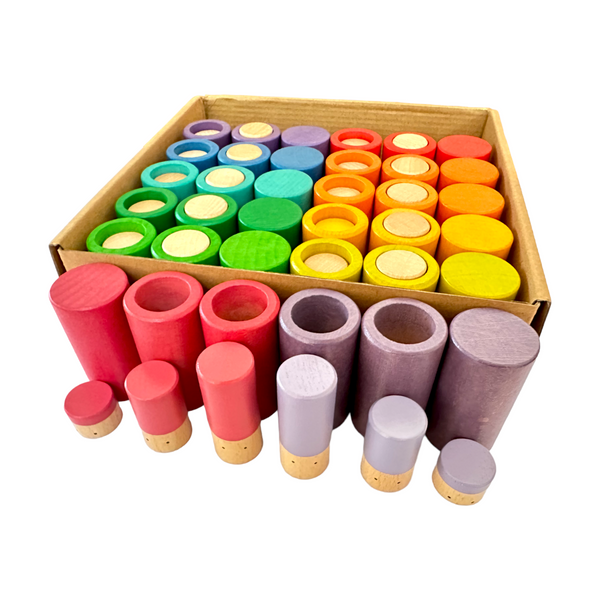 72 Pcs Rainbow Lola Stack and Sort Play Set |  | The Baby Penguin