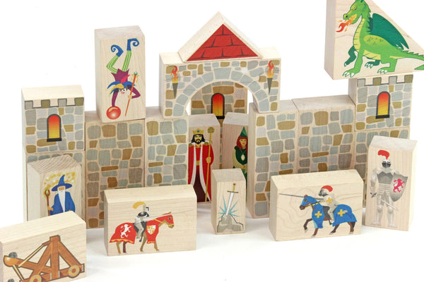 Castle Wooden Block Set | Made in the USA -  The Baby Penguin -  Blocks
