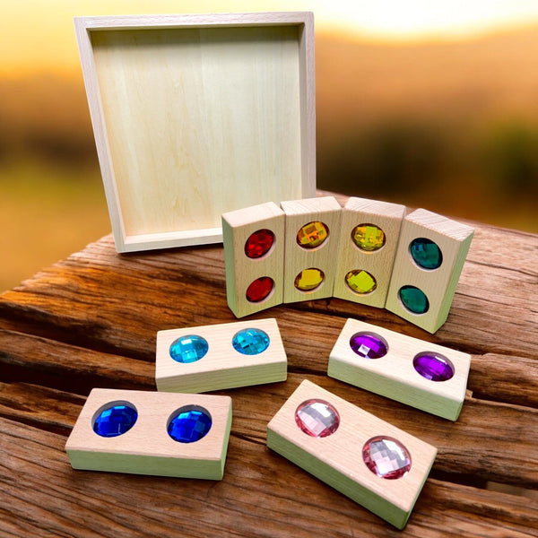 8 Pcs Rectangular Gemmed Blocks with Storage Tray |  | The Baby Penguin