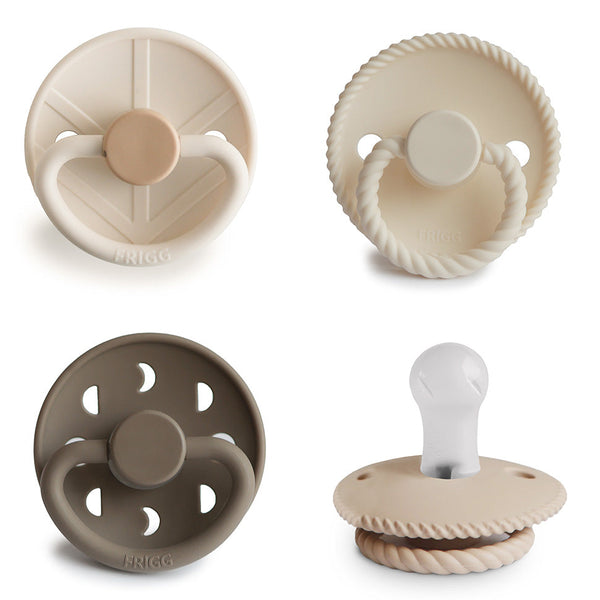 FRIGG Silicone Pacifier 4-Pack | SILICONE FRIGG PACIFIERS | The Baby Penguin