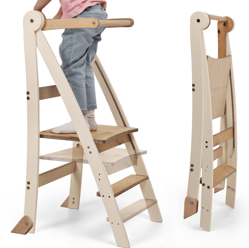 Adjustable learning tower - Kids Step Stool - The Baby Penguin