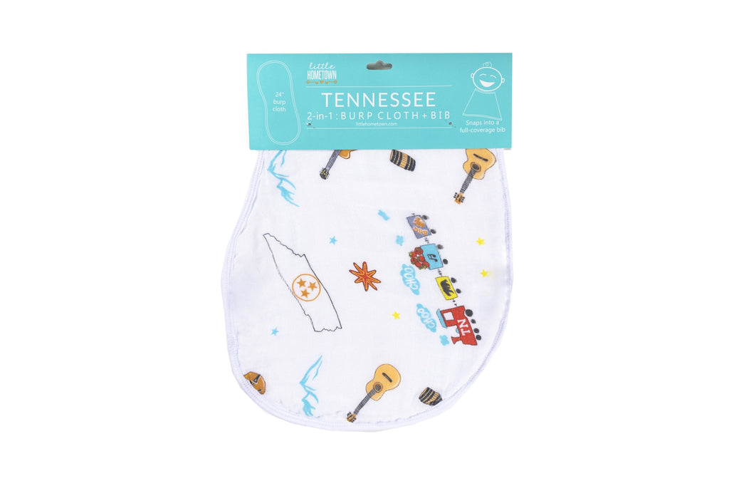  Baby Burp Cloth & Bib Combo: Tennessee Baby by Little Hometown Little Hometown 