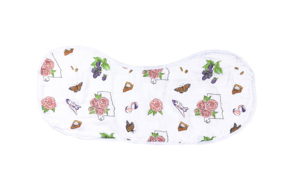  Baby Burp Cloth and Wraparound Bib (Alabama Floral) by Little Hometown Little Hometown 