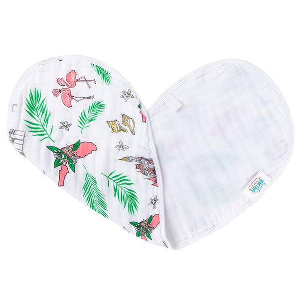  Baby Burp Cloth and Wraparound Bib (Florida Floral) by Little Hometown Little Hometown 