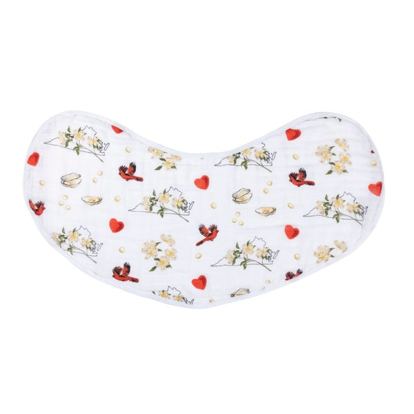  Baby Burp Cloth and Wraparound Bib (Virginia Floral) by Little Hometown Little Hometown 