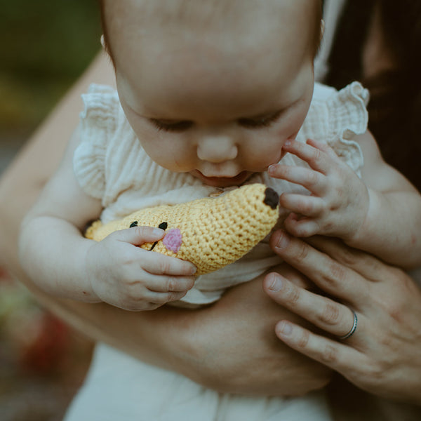 Pretend Play Food Rattle - Yellow Banana |  | The Baby Penguin