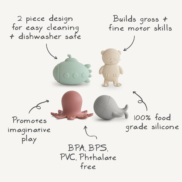 Sealife Mold Free Bath Play Set | Bath Play set | The Baby Penguin