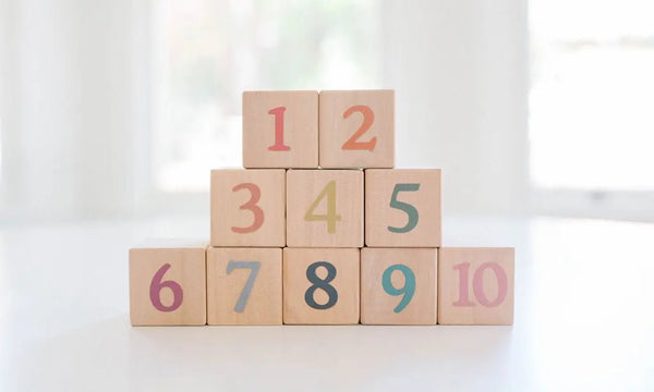 Boho Number + Counting Shape Blocks | Made in the USA | Educational Toys | The Baby Penguin