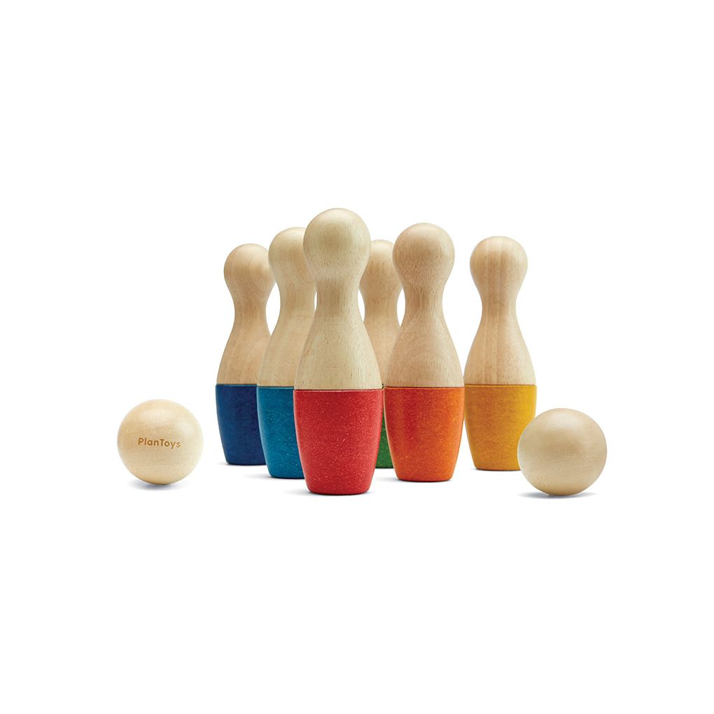 Bowling Set - Top Sustainable Toy - PlanToys USA - The Baby Penguin