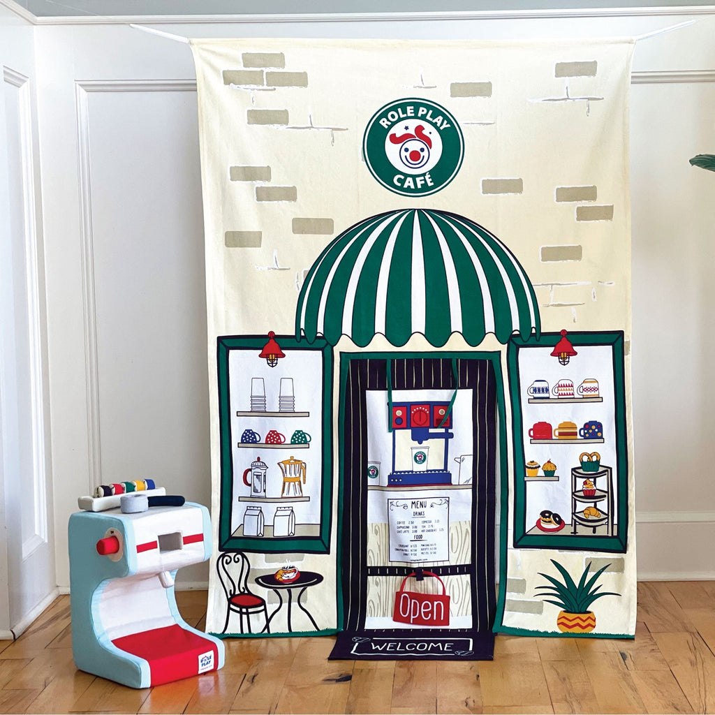 Café  Doorway Storefront with Coffee making machine | Doorway play space | The Baby Penguin