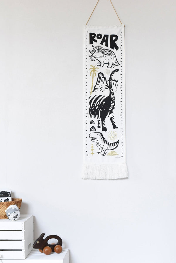 Canvas Growth Chart - Dinos - The Baby Penguin