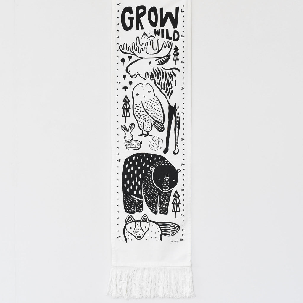 Canvas Growth Chart - Nordic - The Baby Penguin