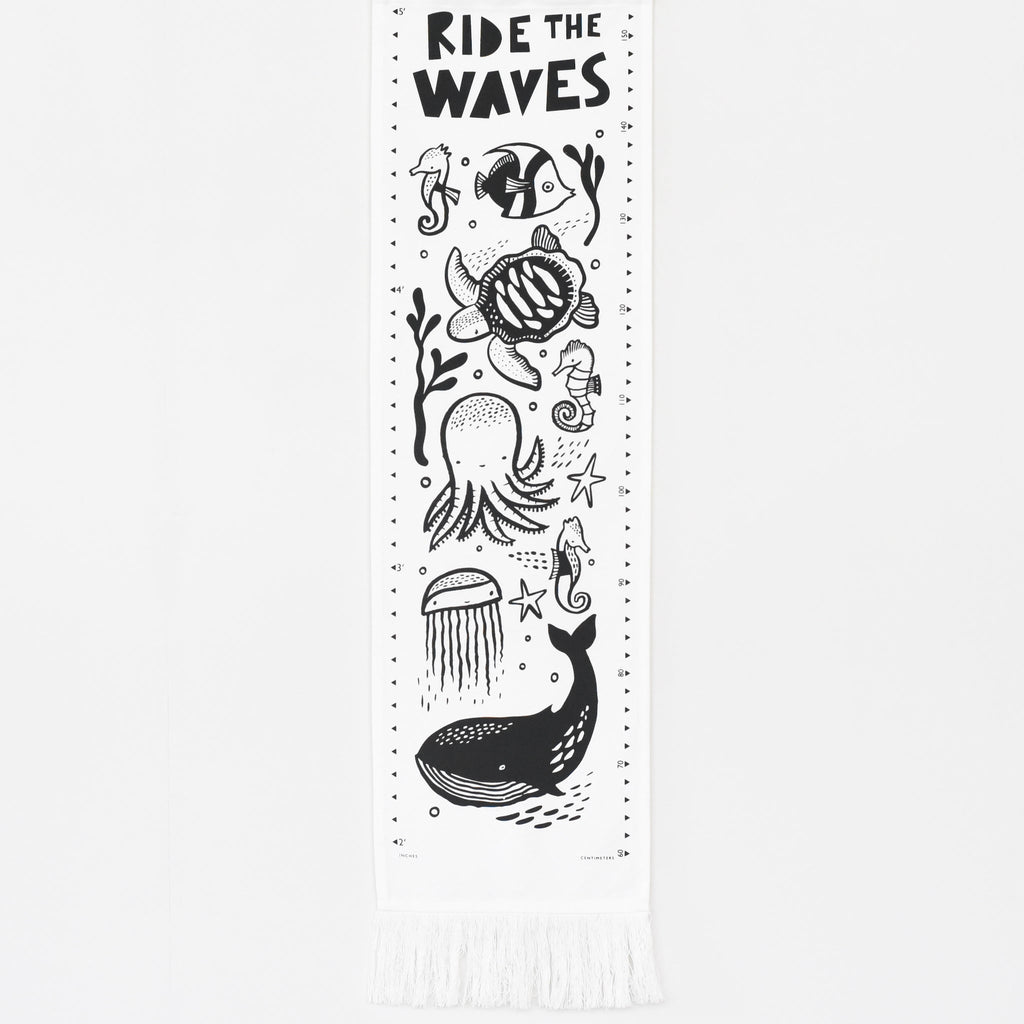 Canvas Growth Chart - Ocean - The Baby Penguin