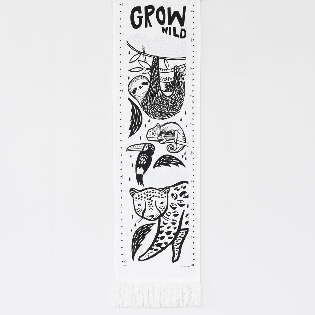 Canvas Growth Chart - Rainforest - The Baby Penguin