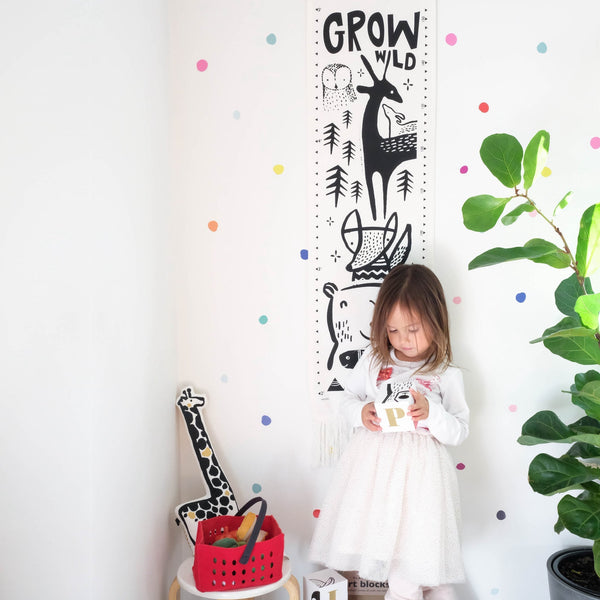 Canvas Growth Chart - Woodland - The Baby Penguin