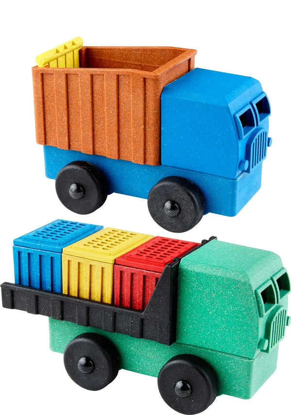 Cargo & Dump Truck Two Pack | Made in the USA Luke's Toy Factory