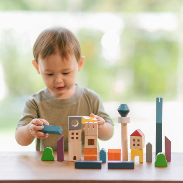 Cityscape Blocks - Top Sustainable Toy - PlanToys USA - The Baby Penguin