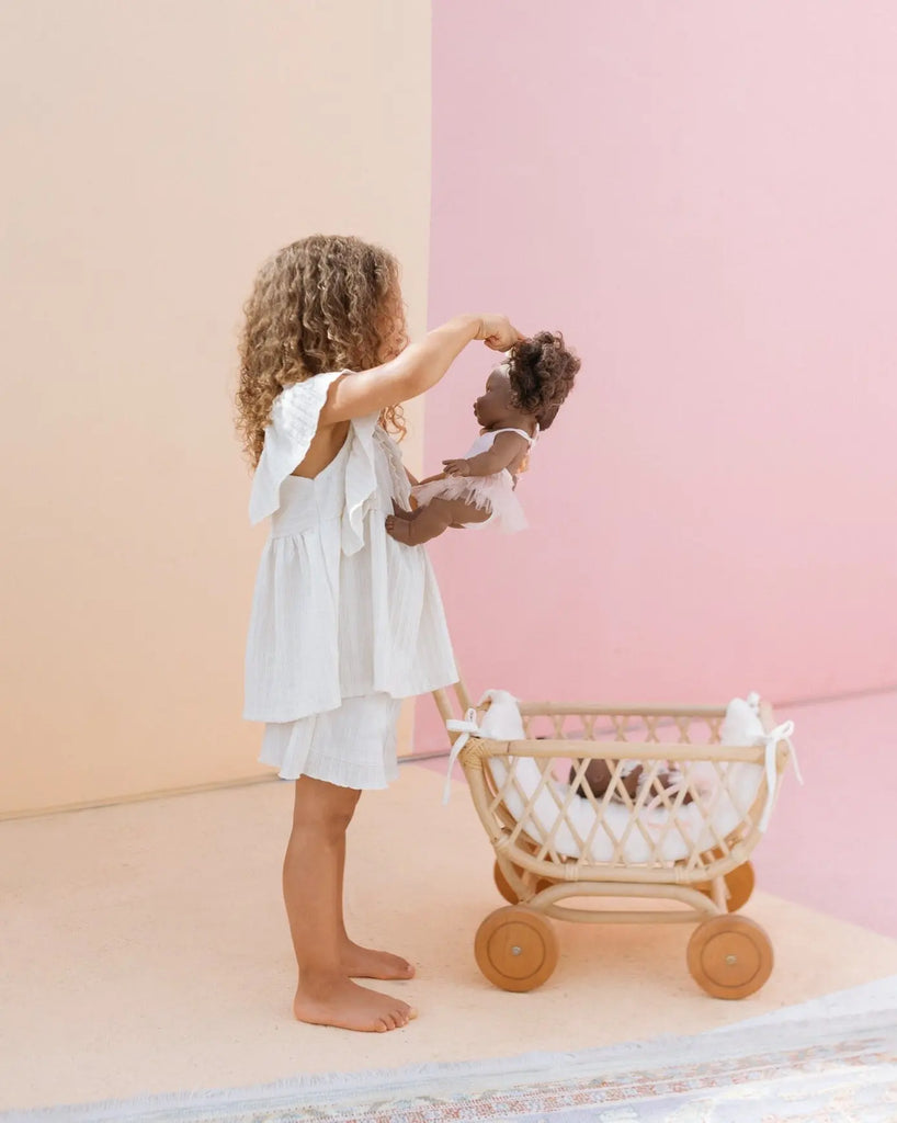 Clara Doll Cart Natural | Pretend Play Ellie & Becks Co.