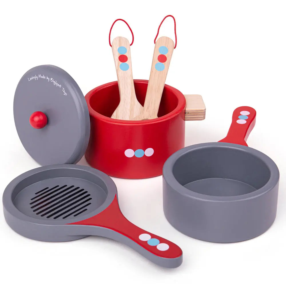  Cooking Pans by Bigjigs Toys US Bigjigs Toys US 