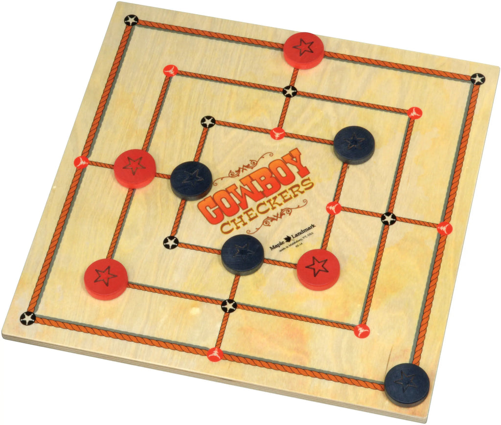 Cowboy Checkers | Made in USA | Games Maple Landmark