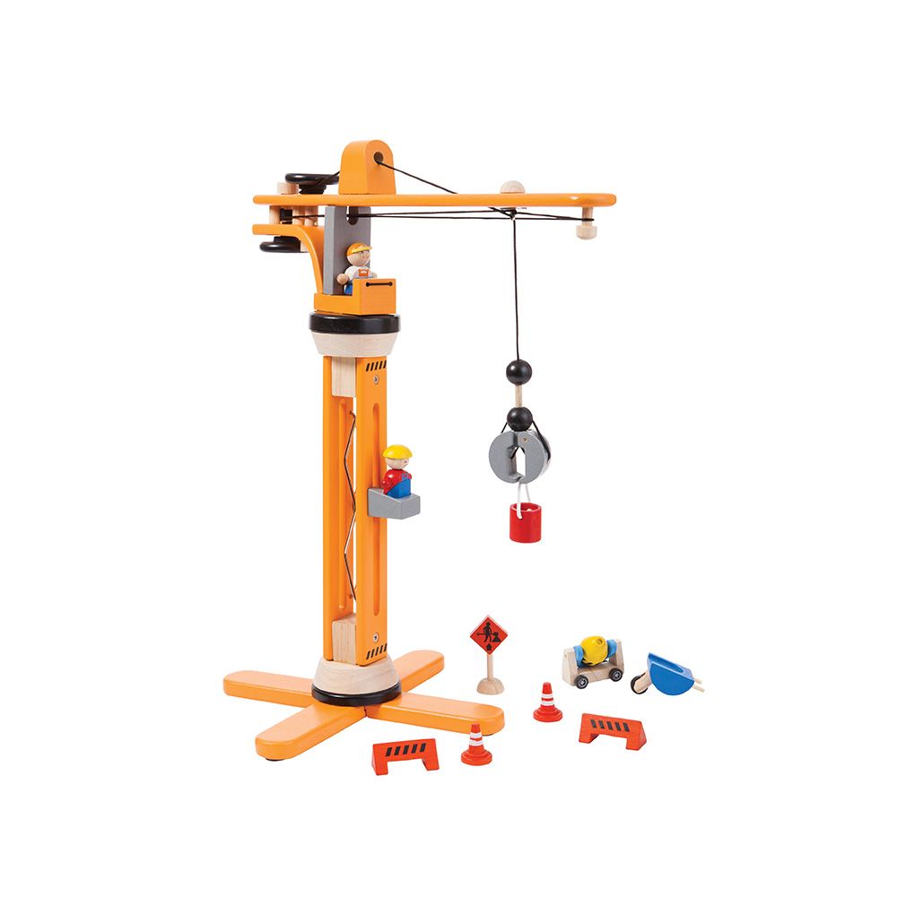 Crane Set - Top Sustainable Toy - PlanToys USA - The Baby Penguin