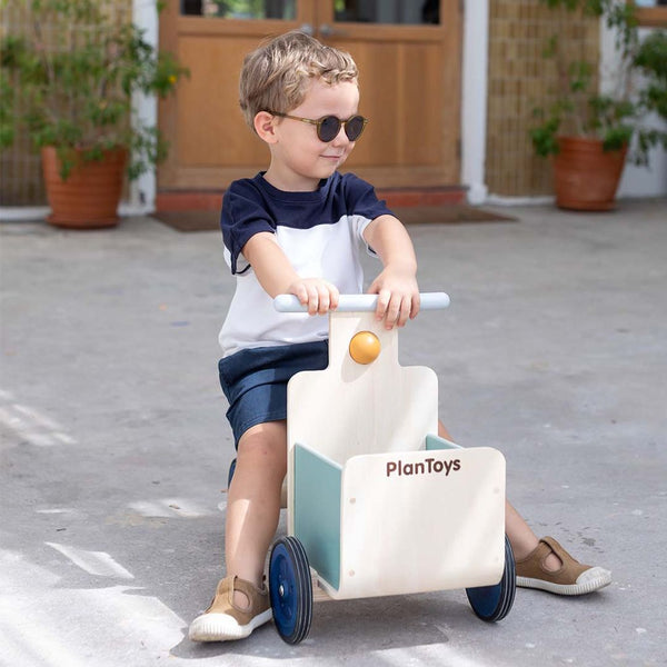 Delivery Bike - Orchard - Top Sustainable Toy - PlanToys USA - The Baby Penguin