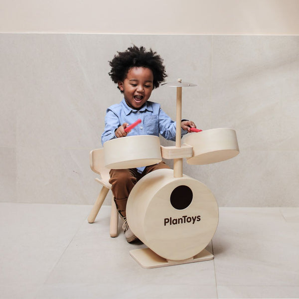 Drum Set - Top Sustainable Toy - PlanToys USA - The Baby Penguin