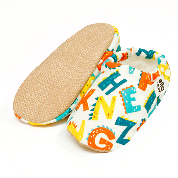 Ella Bonna Baby Moccasins, Slippers, Alfabet - The Baby Penguin